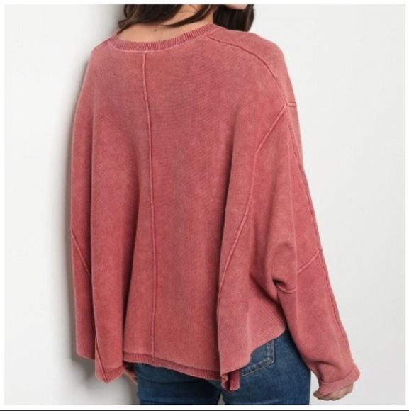 LAST❗MINERAL WASHED FADED SWEATSHIRT - Picture 2 of 2